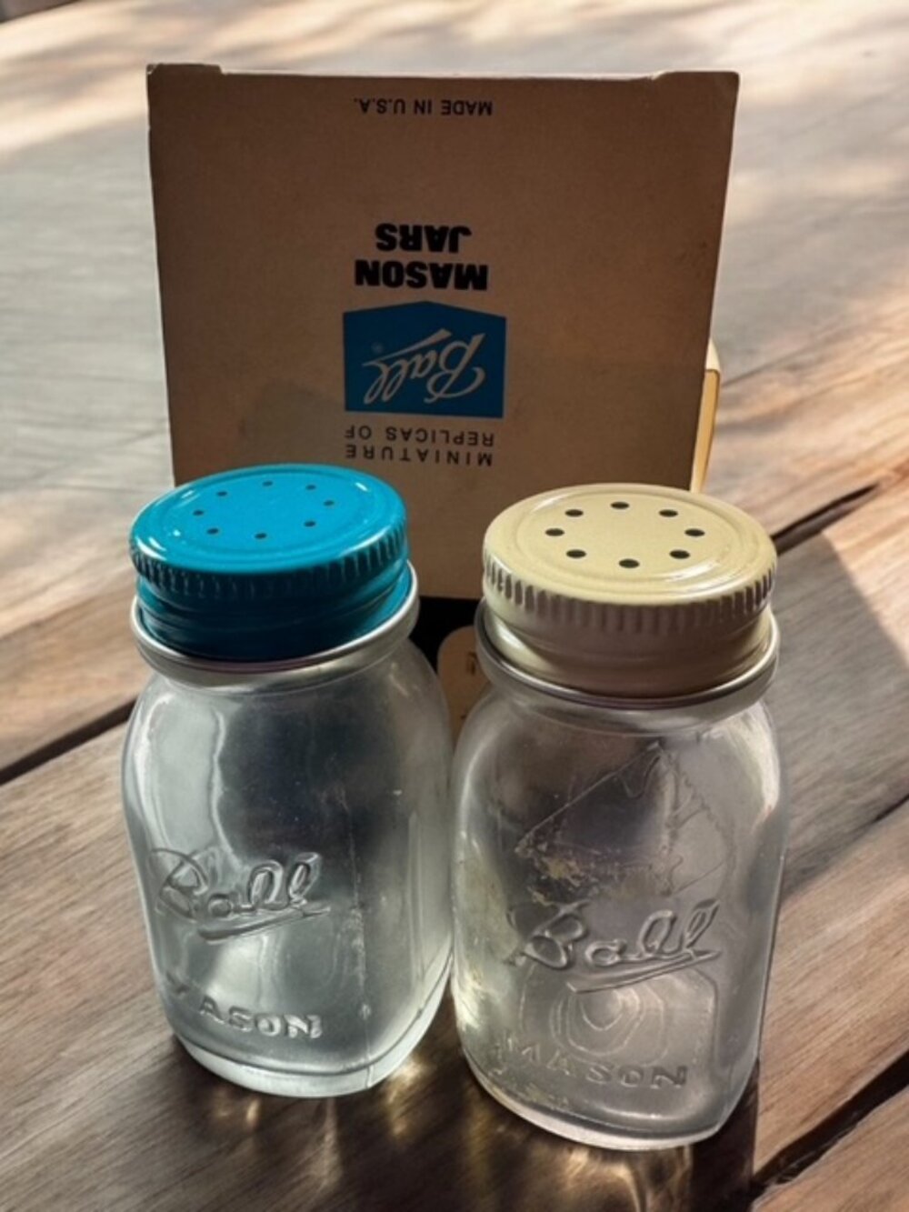 Ball Mason SET Salt & Pepper Replica NEW